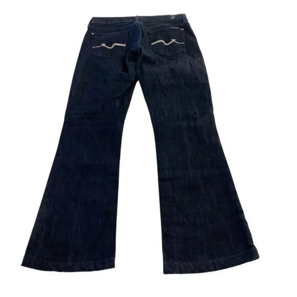 7 for all Mankind Blue Bootcut Jeans with Rhinestones‎ Bling Size 26